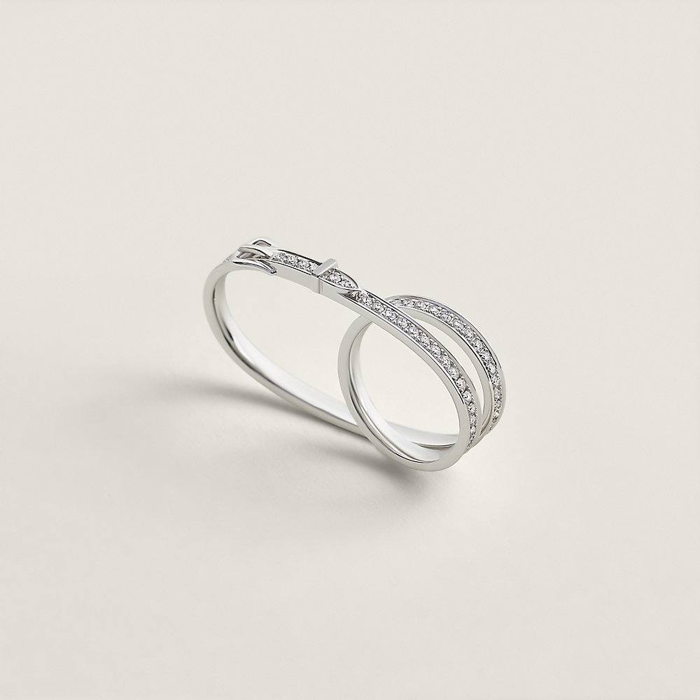 リング 《エトリヴィエール》 ダブル - ホワイトゴールド | Hermès